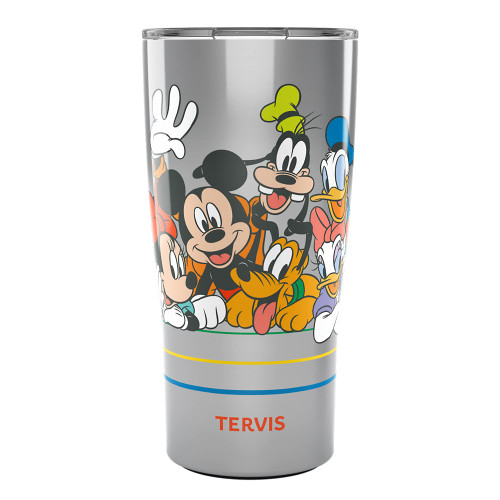 Tervis Traveler Disney Mickey Group Triple Walled Insulated Tumbler Travel Cup Keeps Drinks Cold & Hot, 20oz, Stainless Steel