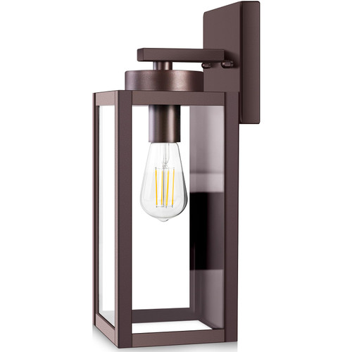 BesLowe Outdoor Wall Light Fixtures, Exterior Waterproof Wall Lanterns, Brown Porch Sconces Wall Mounted Lighting with E26 Sockets & Glass Shades, Modern Wall Lamps for Patio Front Door Entryway BesLowe Outdoor Wall Light Fixtures, Exterior Waterproof Wall Lanterns, Brown Porch Sconces Wall Mounted Lighting with E26 Sockets & Glass Shades, Modern Wall Lamps for Patio Front Door Entryway