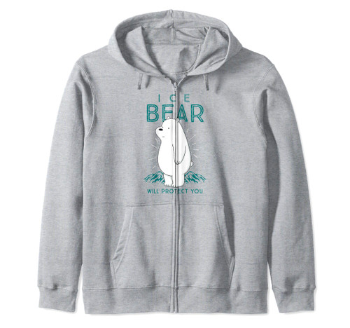 CN We Bare Bears Ice Bear Will Protect You Zip Hoodie
