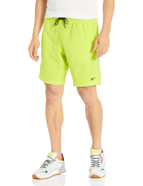 Reebok Men's Standard Workout Ready Woven Shorts, Acid Yellow, Small