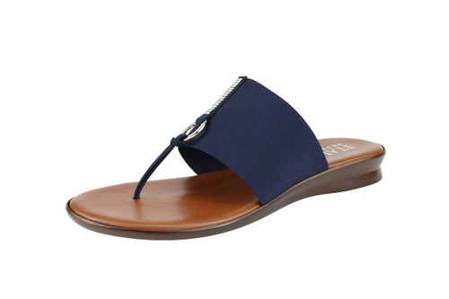 ITALIAN Shoemakers Lillee Women's Comfort Band Sandal Low Stretch Elastic (Navy, us_footwear_size_system, adult, women, numeric, medium, numeric_9)