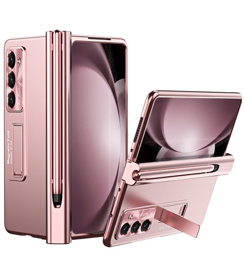 Miimall for Samsung Galaxy Z Fold 5 Case with S Pen, Fold 5 Pen with Pen Holder + Lens Film + Front Screen Protector Film + Luxury Case for Galaxy Z Fold 5 2023(Rose Gold) Miimall for Samsung Galaxy Z Fold 5 Case with S Pen, Fold 5 Pen with Pen Holder + Lens Film + Front Screen Protector Film + Luxury Case for Galaxy Z Fold 5 2023(Rose Gold)
