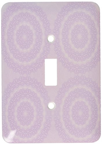 3dRose LSP_111975_1 Four Light Purple Lacy Circles Single Toggle Switch, Multicolored