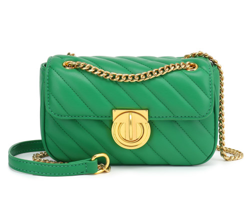 Scarleton Crossbody Bags for Women, Quilted Shoulder Bag, Lightweight Gold Chain Purses for Women, Crossbody Bag, H208913 - Green