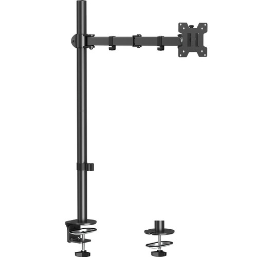 MOUNT PRO Tall Monitor Mount, Single Monitor Arm for 13-32 Inch Computer Screen, up to 17.6lbs, Height Adjustable Monitor Desk Mount with Tilt, Swivel, Rotation, Monitor Stand with Clamp/Grommet Base