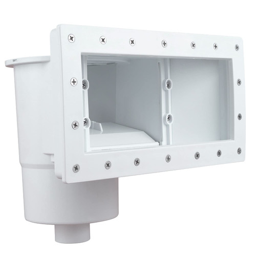 CIPU Thru-Wall Pool Skimmer Full Kit for Above Ground Swimming Pools Wide Mounth with Durable Corrosion-Proof ABS Construction White