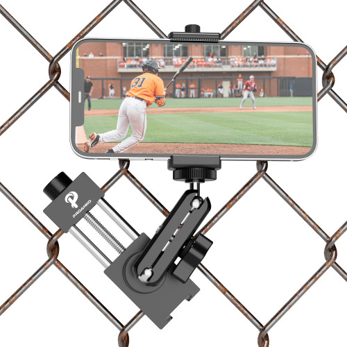 Action Camera Phone Fence Mount for iPhone, Phones, GoPro, Mevo Start Chain Link Fence Mount for Recording Baseball/Softball/Tennis(Mini)