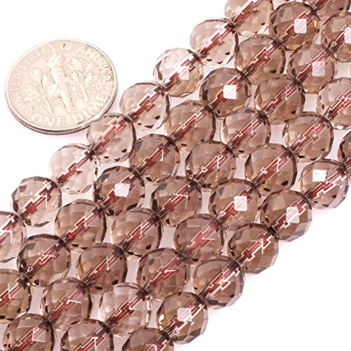 GEM-Inside Smoky Quartz Gemstone Loose Beads 8mm Natural Faceted Light Brown AAA Crystal Energy Stone Power for Jewelry Making 15" GEM-Inside Smoky Quartz Gemstone Loose Beads 8mm Natural Faceted Light Brown AAA Crystal Energy Stone Power for Jewelry Making 15"