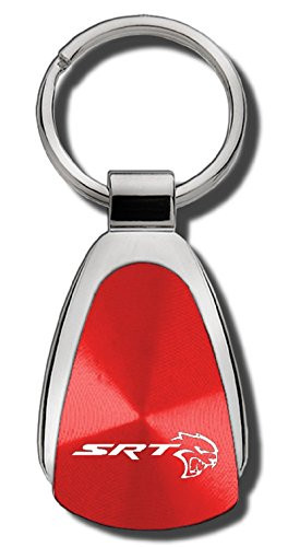 Dodge Challenger SRT Hellcat Hell Cat Red Teardrop Keychain Key Chain Fob Ring Lanyard