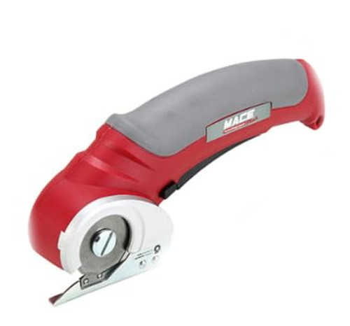 RED Cordless Electric Scissors, 4.2V Electric Mini Cutter, Rotary Cutter for Fabric and Cloth, Carpet and Cardboard Cutter with a Replacement Blade