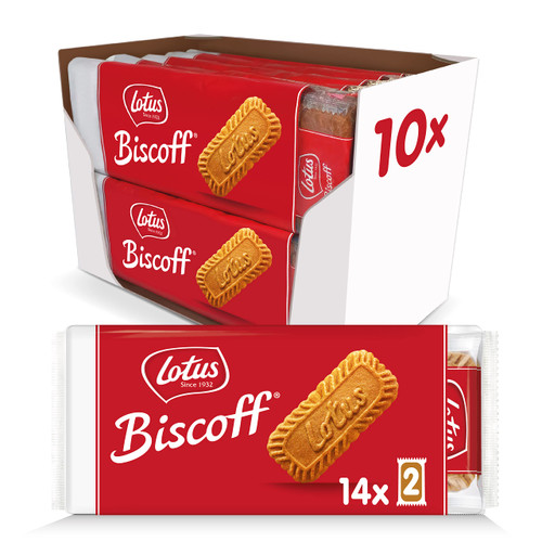Lotus Biscoff Cookies, Caramelized Biscuit Cookies, 280 Cookies (10 Sleeves of 14 Two-Packs) Vegan, 7.65 Ounce (Pack of 10) Lotus Biscoff Cookies, Caramelized Biscuit Cookies, 280 Cookies (10 Sleeves of 14 Two-Packs) Vegan, 7.65 Ounce (Pack of 10)