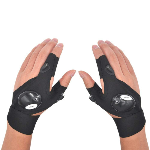 Mylivell LED Flashlight Glove Outdoor Fishing Gloves With Stretchy Strap Screwdriver for Repairing Cars Night Running Fishing Camping Hiking in Dark Place (4 Pair) Mylivell LED Flashlight Glove Outdoor Fishing Gloves With Stretchy Strap Screwdriver for Repairing Cars Night Running Fishing Camping Hiking in Dark Place (4 Pair)