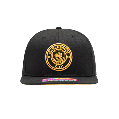 Fan Ink Manchester City 'Crayon'' Adjustable Snapback Soccer Hat/Cap | Black