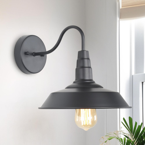 KSANA Farmhouse Wall Sconces Lighting Fixture, Modern Barn Gooseneck Wall Mount Light for Bedroom, Kitchen, Living Room, Bathroom, and Hallway