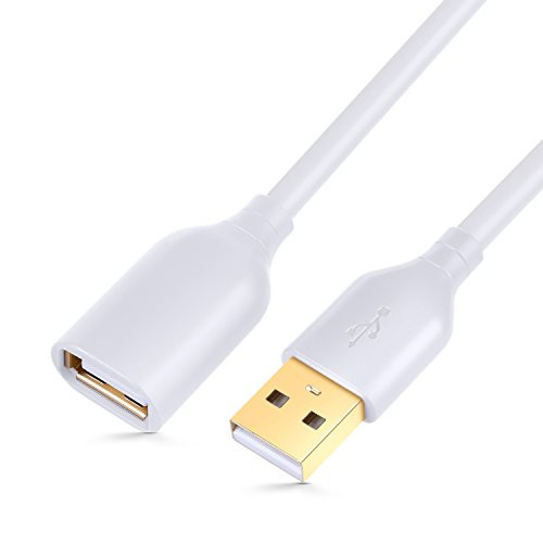 Besgoods USB 2.0 10ft USB Extension Cable - Type A Male to A Female USB Cable Extension Extender Cord with Gold-Plated Connectors, White