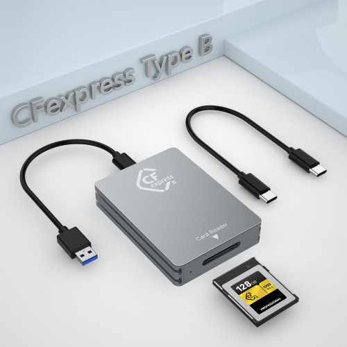 CFexpress Type B Card Reader,USB 3.2 Gen 2 10Gbps SuperSpeed CFexpress Type B Memory Card Read Adapter,Portable Aluminum CF Express Type B Reader,Compatible with Windows/Mac OS/Linux/Android
