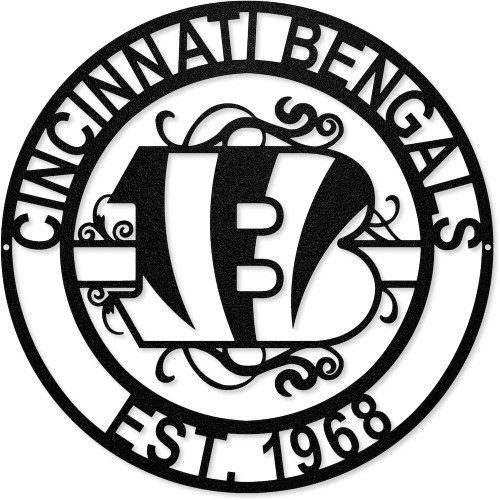 Party Animal NFL Cincinnati Bengals Laser Cut Metal Sign