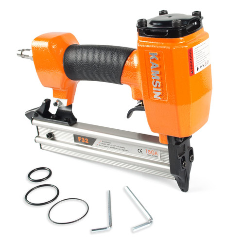 KAMSIN F32 18 Gauge Pneumatic Brad Nailer - 3/8-inch to 1-1/4-inch (10-32mm) Brad Nails, Air Power Brad Nail Gun, Finish Nailer for Woodworking Projects, Carpentry, Upholstering KAMSIN F32 18 Gauge Pneumatic Brad Nailer - 3/8-inch to 1-1/4-inch (10-32mm) Brad Nails, Air Power Brad Nail Gun, Finish Nailer for Woodworking Projects, Carpentry, Upholstering