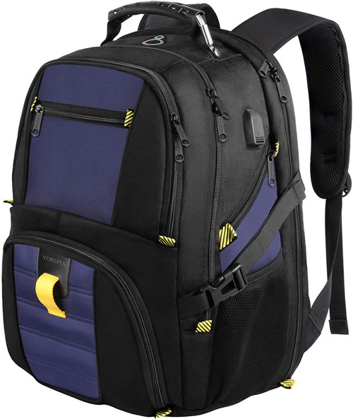 YOREPEK Travel Backpack, Extra Large 50L Laptop Backpacks for Men Women, Water Resistant College Backpack Airline Approved Business Bag with USB Charging Port Fits 17 Inch Computer, Roy Blue YOREPEK Travel Backpack, Extra Large 50L Laptop Backpacks for Men Women, Water Resistant College Backpack Airline Approved Business Bag with USB Charging Port Fits 17 Inch Computer, Roy Blue