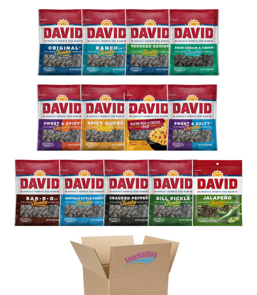 Sunflower Seeds Variety Pack, 13 Flavors, 5.25 Ounce Each, 1 Bag per Flavor