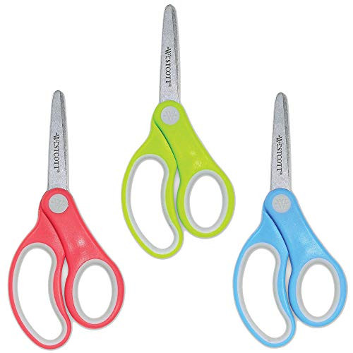 Westcott ACM15971 Soft Handle 5" Kids Scissors Classpack, Blunt, Pack of 12 Westcott ACM15971 Soft Handle 5" Kids Scissors Classpack, Blunt, Pack of 12