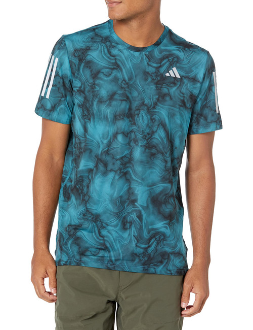 adidas Men's Standard Own The Run T-Shirt, Arctic Fusion/Black, X-Large