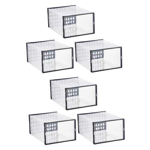 ORFOFE 6 Pcs Shoe Box Clear Shoe Boxes Storage Box with Lid Storage Box Stackable Shoe Boxes Shoe Storage Case Stackable Shoe Organizer Shoes Box Shoe Container Pp