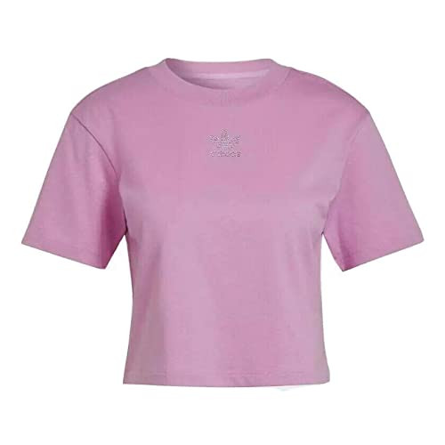 adidas Originals Women's Cropped Tee, Bliss Orchid, X-Large adidas Originals Women's Cropped Tee, Bliss Orchid, X-Large