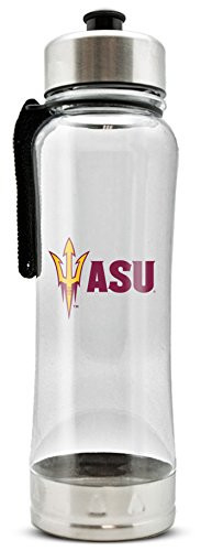 NCAA Arizona State Sun Devils 20oz Clip-On Clear Plastic Water Bottle