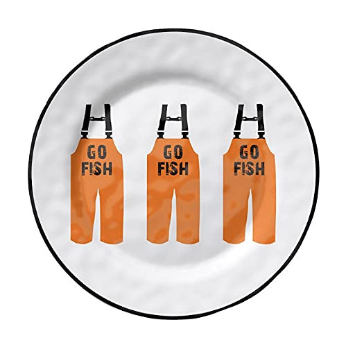 Merritt - Melamine Round Dinner Plate - Go Fish - 11"