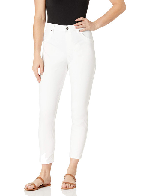 HUE Women's Plus Size Ultra Soft Denim High Waist Skimmer Legging, White, 2X
