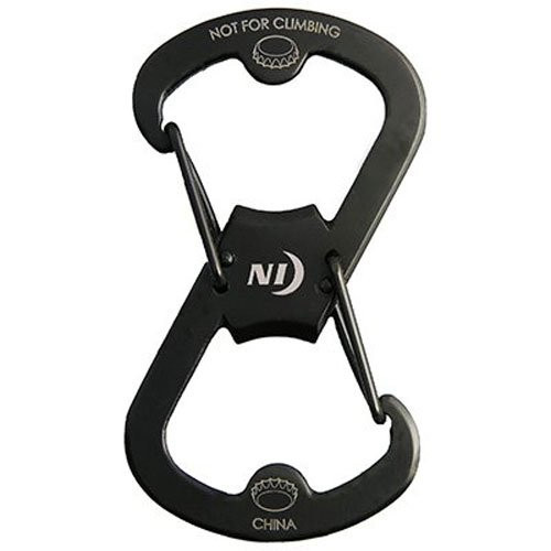 Nite Ize SBO-03-01  S-Biner Ahhh Carabiner Clip Bottle Opener, Black