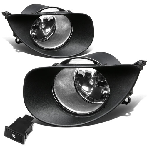 DNA MOTORING FL-TYAR063D-CH Fog Light With Switch Driver & Passenger Side Enhance visibility [Compatible with 06-08 Yaris Hatchback]