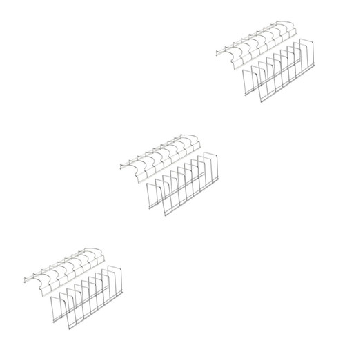 Cabilock 6 Pcs Dish Drainer Stainless Steel Dish Drainer Stainless Steel Flatware Metal Trays Kitchen Bakeware Drainer Kitchen Dish Drainer Cookware Drying Stand Plate Holder Dish Rack Sink