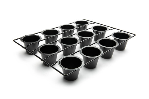 Fox Run 4758 Linking Mini Popover Pan, Carbon Steel, Non-Stick, 12-Cups