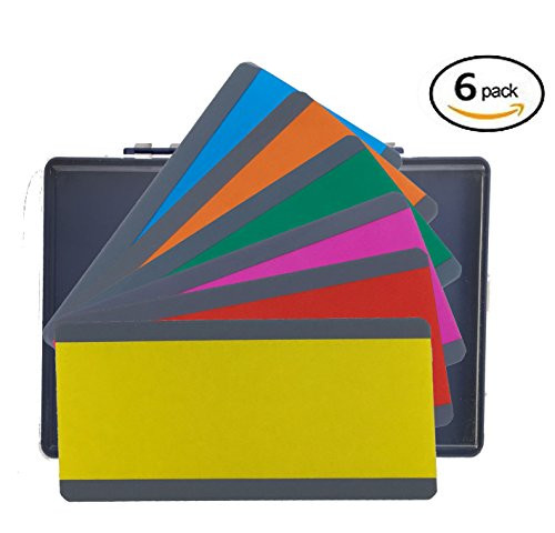 Reading Guide Highlighter Strips Wide (Colored Overlays/Tinted Overlays) Set of 6 Colors with Storage Case (InPrimeTime Exclusive)