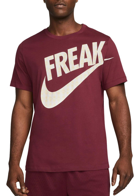 Nike Men's Giannis Antetokounmpo Greek Freak Swoosh Dri-FIT Basketball Shirt (as1, Alpha, x_l, Regular, Regular, Dark Beetroot)