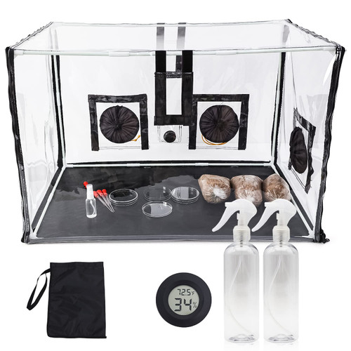 Large Still Air Box Mushroom Mycology Fume Hood Propagation StationsGrow Kit Mushroom Grow Bags Your Monotub Kit Mushroom Planting BagTent for Spores Horticulture Supplies ?31.5 * 20.5 * 20.5inch?