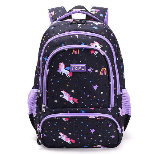 Robhomily Kids Backpack for Girls Black Unicorn Girls Backpack for Elementary Preschool Kindergarten School,16 Inch School Backpack for Girls Lightweight Water Resistant