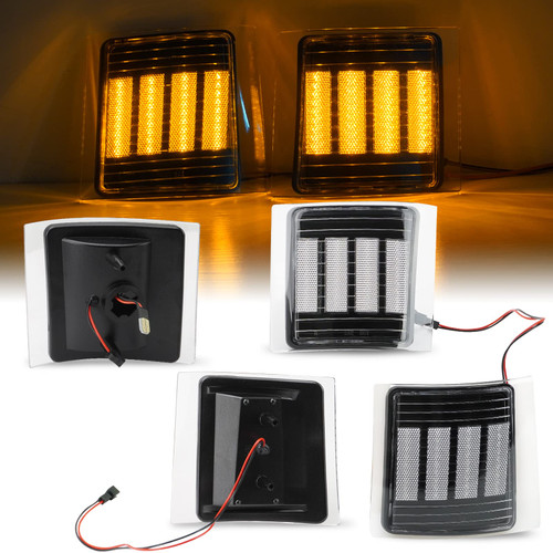 Bestview LED Front Corner Light for Chevy C/K C10 1500 2500 3500 / Chevy Silverado Tahoe Blazer Suburban GMC Pickup Truck 1994-1998, Amber Led Side Marker Signal Lamps Kit, 4PCS (Clear Len) Bestview LED Front Corner Light for Chevy C/K C10 1500 2500 3500 / Chevy Silverado Tahoe Blazer Suburban GMC Pickup Truck 1994-1998, Amber Led Side Marker Signal Lamps Kit, 4PCS (Clear Len)