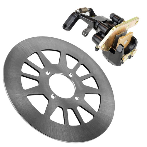 Caltric Rear Brake Disc Rotor with Caliper Compatible with Yamaha Warrior 350 YFM350X 1990-2004 Caltric Rear Brake Disc Rotor with Caliper Compatible with Yamaha Warrior 350 YFM350X 1990-2004