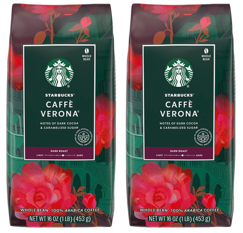 Starbucks Caffe Verona Whole Bean Coffee, 16 Ounce (Pack of 2) Starbucks Caffe Verona Whole Bean Coffee, 16 Ounce (Pack of 2)