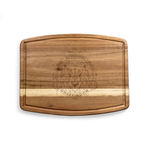 TOSCANA - a Picnic Time brand - Harry Potter Gryffindor Ovale Acacia Cutting Board, Serving Board, Charcuterie Board, (Acacia Wood)