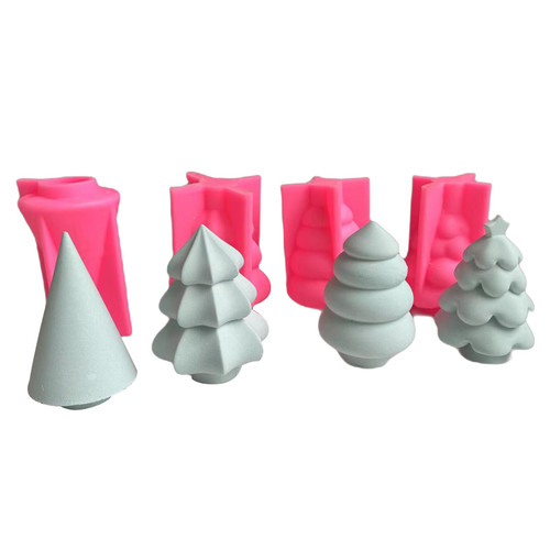 4Pcs Candle Mould Resin Casting DIY 3D Silicone Mould Geometric Candle Mold Silicone Mold Handicrafts for Candle Making Epoxy Casting Molds 3D Candle Molds Silicone Scented Candle Mold Geometric Mold
