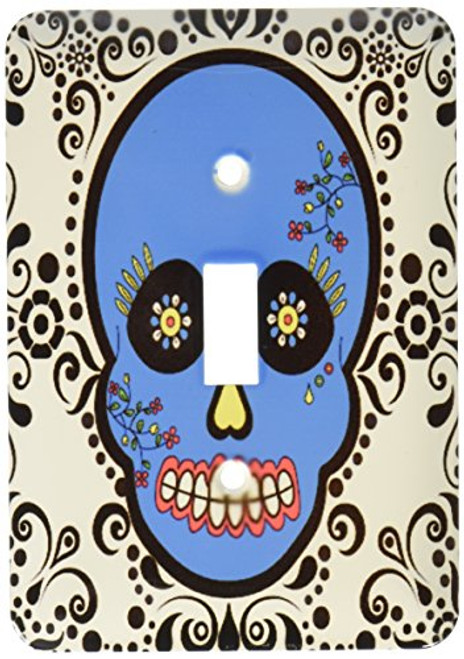 3dRose lsp_28874_1 Day Of The Dead Skull Dia De Los Muertos Sugar Skull Blue White Black Scroll Design Single Toggle Switch 3dRose lsp_28874_1 Day Of The Dead Skull Dia De Los Muertos Sugar Skull Blue White Black Scroll Design Single Toggle Switch