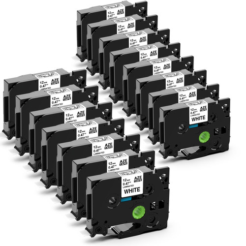 15-Pack Label KINGDOM Label Tape Replace for Brother P Touch Label Maker Tape 12mm 0.47'' Tz-231 Tze-231 Label Maker Refills for PTouch PT-D220 PT-H110 PT-1290 PT-D610BT PT-1880, Black on White