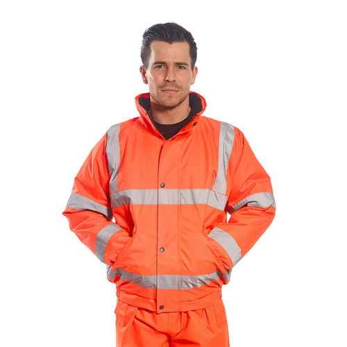 Portwest URT32 Hi-Vis Protective Workwear Bomber Jacket Orange, Medium Portwest URT32 Hi-Vis Protective Workwear Bomber Jacket Orange, Medium