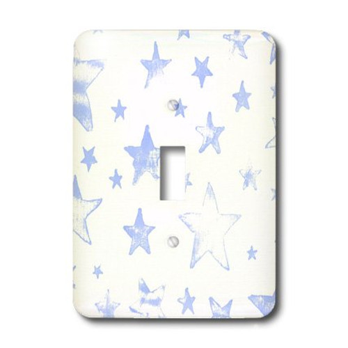 3dRose LLC lsp_28124_1 Blue and White Stars, Single Toggle Switch 3dRose LLC lsp_28124_1 Blue and White Stars, Single Toggle Switch