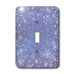 3dRose lsp_28110_1 Blue Snowflakes Single Toggle Switch