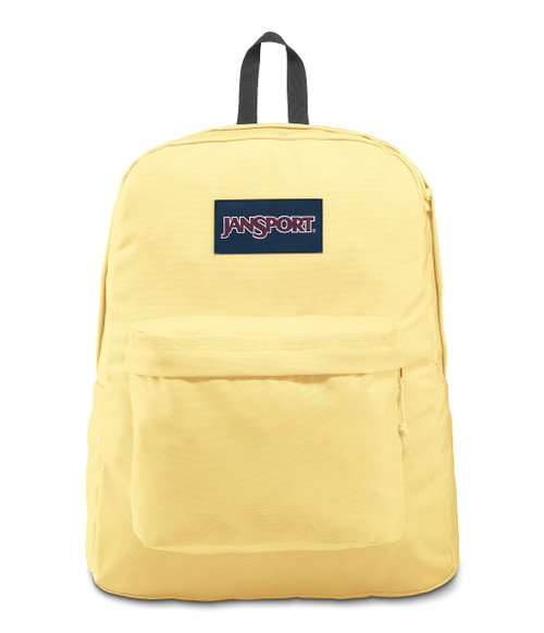 JanSport Superbreak Plus Backpack - Work, Travel, or Laptop Bookbag with Water Bottle Pocket, Pale Banana